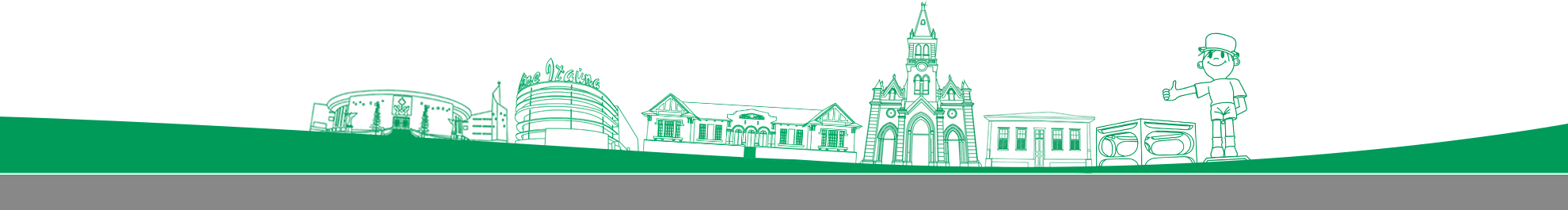 Ilustracao de pontos turisticos de Caratinga